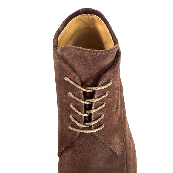 Bruno Magli Ranua Chukka Boots 11 Brown Suede Leather Lace-Up Handmade Italy - Picture 7 of 12